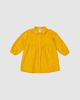 Thumbnail for your product : Goldie + Ace - Girl's Yellow Long Sleeve Dresses - Petite Cord Dress - Kids - Size 5 YRS at The Iconic