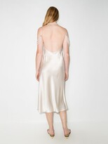 Thumbnail for your product : Rosie Assoulin Pearl-Neck Satin Dress