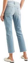Thumbnail for your product : Frame Cropped Low-rise Straight-leg Jeans