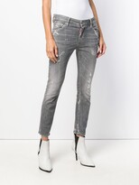 Thumbnail for your product : DSQUARED2 Distressed Cropped Jeans