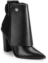 Thumbnail for your product : Tibi Bailey Layered-Look Leather & Suede Ankle Boots