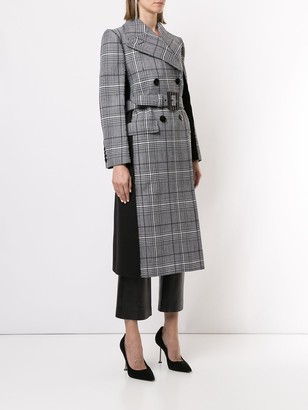 Givenchy Check Print Double-Breasted Coat