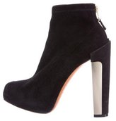 Thumbnail for your product : Brian Atwood Suede Square-Toe Ankle Boots
