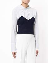 Thumbnail for your product : H Beauty&Youth ribbed bodice sweater