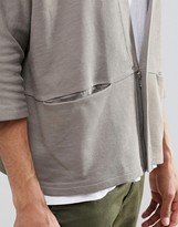 Thumbnail for your product : ASOS Jersey Kimono Cardigan With Zip