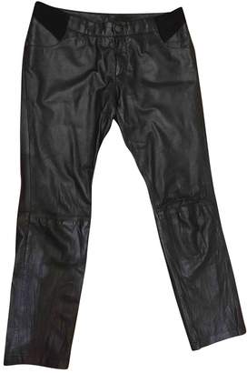 Sara Berman Black Leather Trousers for Women