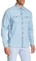 Thumbnail for your product : Michael Bastian Washed Topstitched Denim Shirt