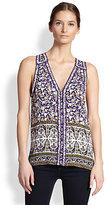 Thumbnail for your product : Rebecca Taylor Printed V-Neck Top