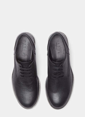 Marni Speckled Leather Lace-Up Brogue Shoes in Black