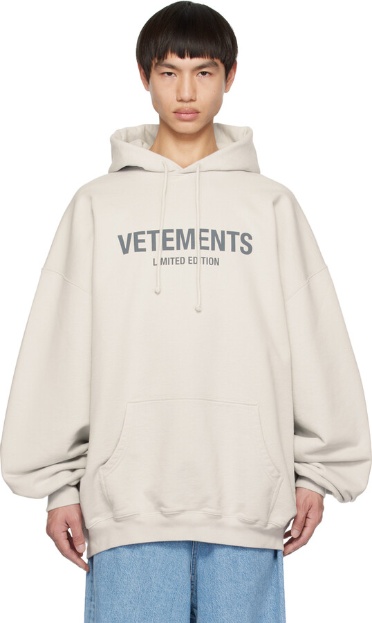 Vetements Gray 'Limited Edition' Hoodie - ShopStyle