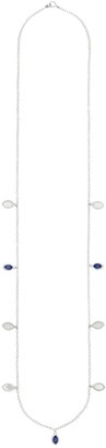 Anna Beck Sterling Silver Marquise-Cut Lapis Charm Station Necklace