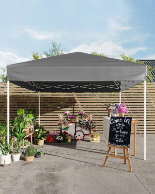 gaomon 10x10 Ft Pop Up Canopy Tent Easy Up Canopy with 3 Adjustable Height Outdoor Sun Shade with 4 Sandbags & Carrying Bag for Camping PartiesOutdoor Ev