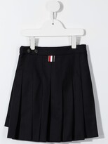 Thumbnail for your product : Thom Browne Kids Super 120s twill pleated mini skirt