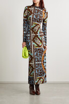 Thumbnail for your product : Tory Burch Printed Jersey Maxi Dress - Brown