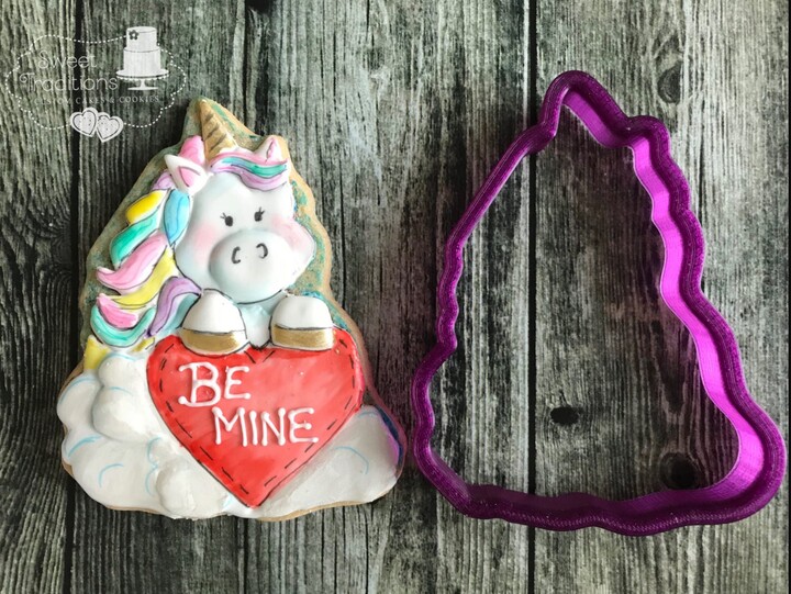 Unicorn in Clouds Cookie Cutter & Fondant Clay