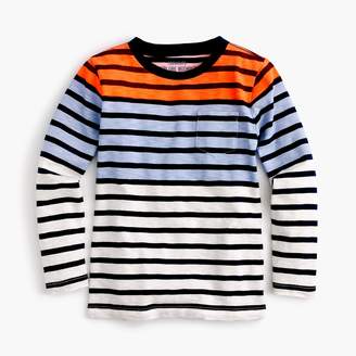 J.Crew Boys' long-sleeve colorblock striped T-shirt