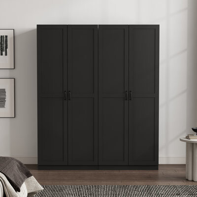Manhattan Comfort Cornelia Modern Storage Closet with 4 Fixed & Adjustable Shelves