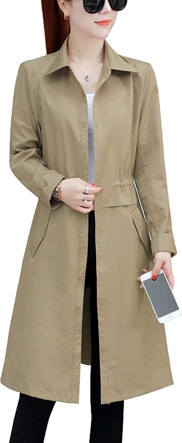 knee length spring coats