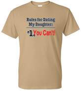 Thumbnail for your product : Feelin Good Tees Rules for Dating My Daughter Gift for Dad Fathers Day Sarcastic Funny T Shirt L