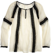 Thumbnail for your product : J.Crew Collection beaded lace peasant top