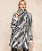 Thumbnail for your product : Calvin Klein Houndstooth Wool-Blend Trench Coat