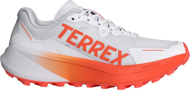 Adidas Women's Terrex Agravic 3 Trail Running Shoes, Size 5.5, White/Orange/Grey