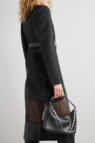 Thumbnail for your product : Givenchy Leather-trimmed Wool And Mohair-blend And Mesh Coat - Black