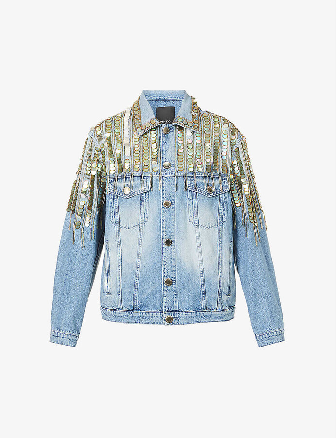 denim jacket with sparkles