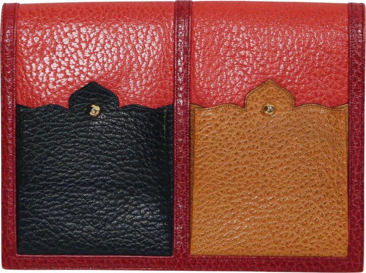 Renaud Pellegrino 1990's Textured Leather Convertible Shoulder Clutch Bag