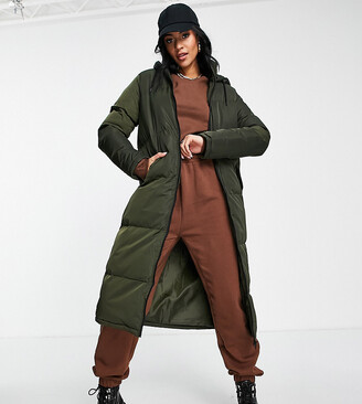 Hooded Puffer Brave Soul Tall Cello Long Puffer Jacket Brave Soul