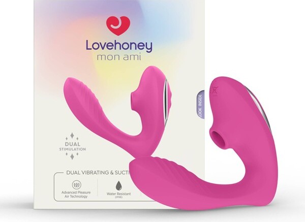 LovehoneymonamiWaterResistantG-SpotandClitoralSuctionVibrator