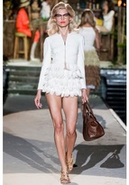 Thumbnail for your product : DSquared 1090 Laser Cut Ruffled Nappa Leather Jacket