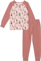 Thumbnail for your product : Deux Par Deux Organic Cotton Two Piece Printed Pajama Set With Unicorns And Trees