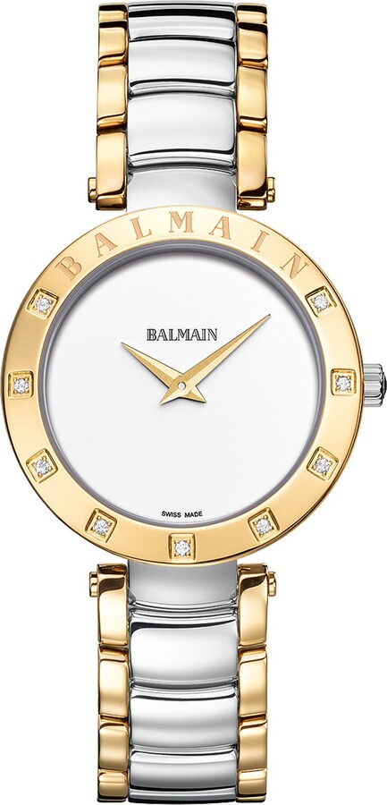 BALMAIN WATCHES Bijou Diamond Two-Tone Bracelet Watch, 33mm