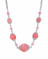 Ross-Simons - 12mm Pastel Pink Opal Bead Necklace with Sterling Silver. 32