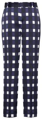 Banana Republic Petite Avery Straight-Fit Gingham Ankle Pant