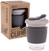 Thumbnail for your product : Oasis Borosilicate Glass Eco Cup 340ml Charcoal