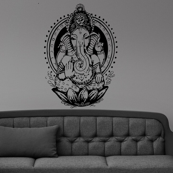 Etsy Ganesha Buddha Hindu Elephant Design Wall Sticker Vinyl Mural Decal Home House Apartment Art Decor Free Shipping L140
