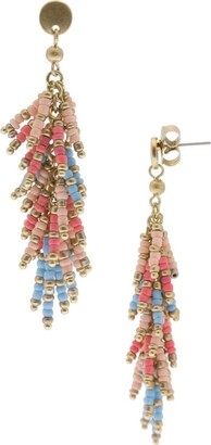 Saachi Style Florian Multi Color Dangle Earring - Pink