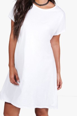 boohoo Maternity Oversized Roll Up T-Shirt Dress