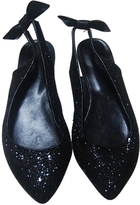 Thumbnail for your product : Maje Black Leather Ballet flats