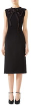 Thumbnail for your product : Gucci Bow Neck Sleeveless Cady Crepe Pencil Dress