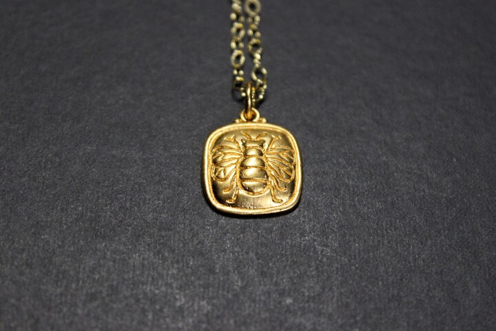 Etsy 24K Gold Vermeil Bug Bee Butterfly Necklace | .925 Sterling Silver 14K Fill Filled Minimalist Boho Bohemian Jewelry/Gugma