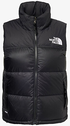 The North Face Womens Tnf Black 1996 Retro Nuptse Hooded Shell-Down Vest M