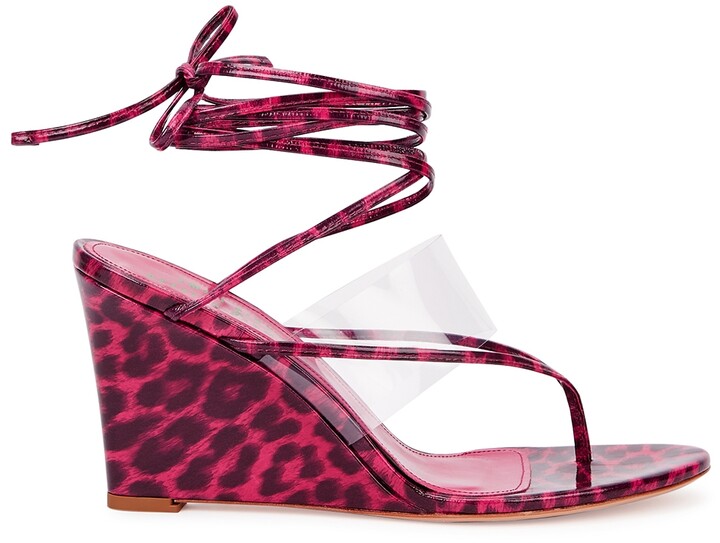 leopard 3 inch heels