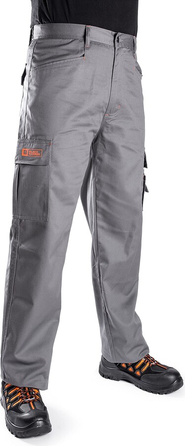 Men's Work Cargo Pants With Knee Pad Pockets - Relaxed Fit, Durable & Water-Resistant For Construction