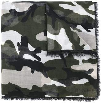 Valentino Valentino camouflage scarf