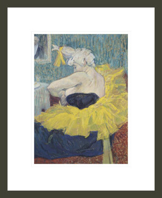 1000Museums The Clowness Cha-U-Kao in a Tutu by Henri de Toulouse-Lautrec -Framed Giclee Print