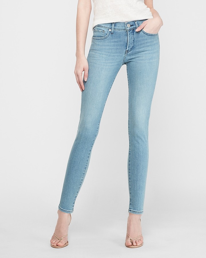 express skinny mid rise jeans