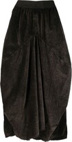 Panelled Asymmetric Midi Skirt 
